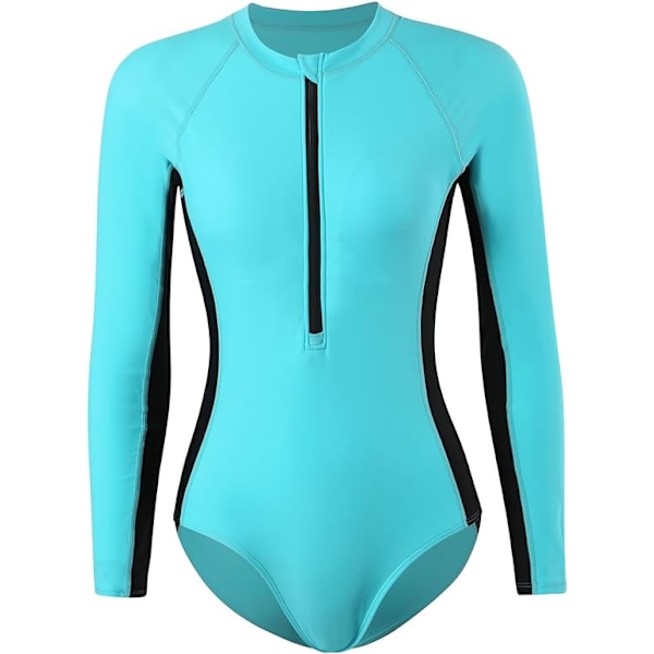 UPF 50 Solbeskyttelse Farveblokeret Rund Hals Lynlås Stil Briefs Heldragt Våddragt, Surf Dragt XL