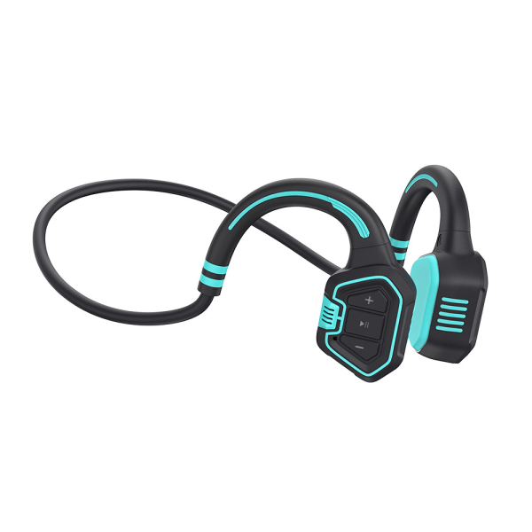 Knogleledningsøretelefoner Svømning Bluetooth 5.1 Headset Open-Ear Bluetooth Bone Conduction Sportshovedtelefoner Blå blue
