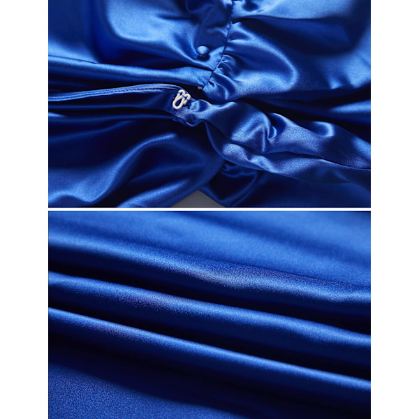 Witchcraft Royal Blue Solmio Keskiaikainen kaapu Halloween-hupullinen viitta Pitkä viitta U