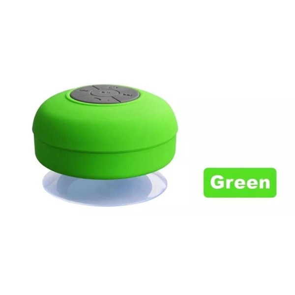 Bluetooth LED vanntett høyttaler Trådløs dusj Musikk Stereo Håndfri Bærbar Grønn green