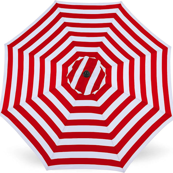 Reserveparasoll til gårdsplass, utendørs parasoll, diameter 3,0 m * 8 ribber, uten stativ red and white