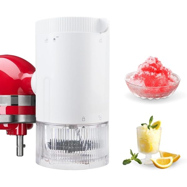 Jääraastin KitchenAid-yleiskoneeseen, lumikartiokone, jossa karkea ja hieno terä, 8 jäämuottia