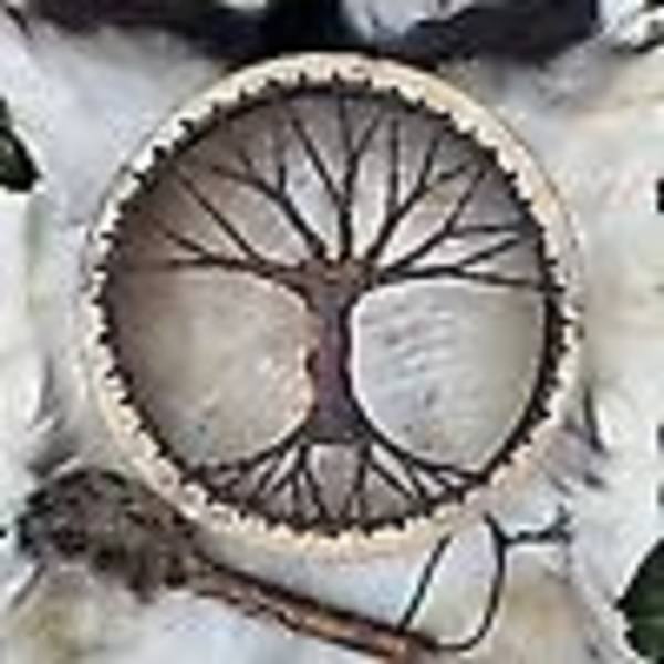 Tree Of Life Sjamantromme Håndlaget sibirsk tromme Spirit Musikksymbol Hagedekor