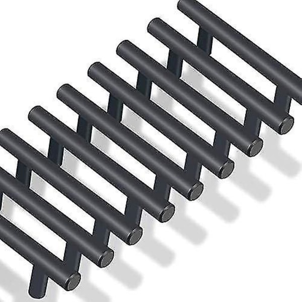 10-pack svarta köksskåpshandtag Svarta skåphandtag i rostfritt stål （hålavstånd 96 mm）