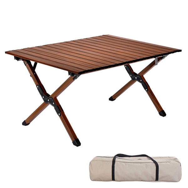 Campingbord i aluminiumlegering 4-6 personer roll-up lätt picknickbord med stor bordsskiva och bärbar handväska (60cm)