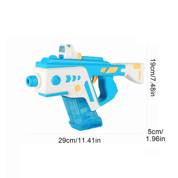 Sähkökäyttöiset vesipistoolit 4-8-vuotiaille lapsille, vesisuihkut, täysautomaattinen vesilelu, korkeapaine blue white