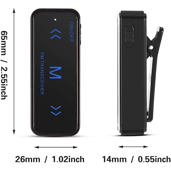 Tovejs Radio Øretelefon, 2 stk. Walkie Talkie Radio Transceiver Øretelefon Headset