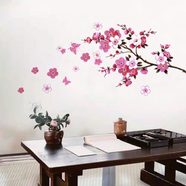 Sakura Blossom Wall Stickers Avtagbara Cherry Blossom Tree