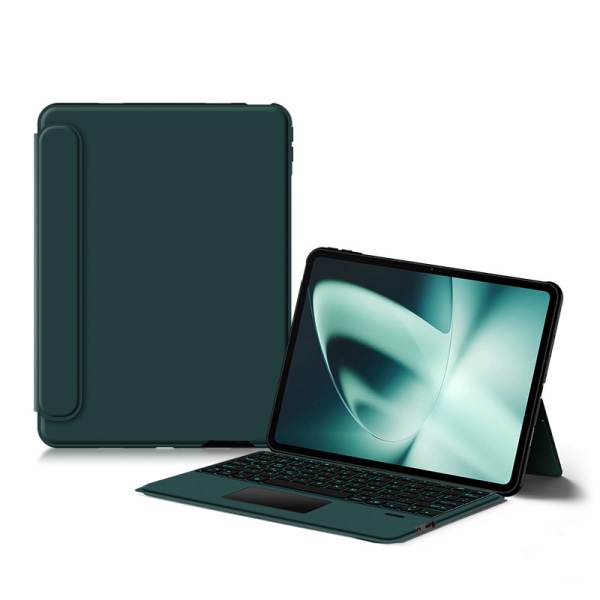 Aftageligt Bluetooth-tastatur til OnePlus Pad Anti-Scratch Tablet Tastaturetui med Touchpad Grøn