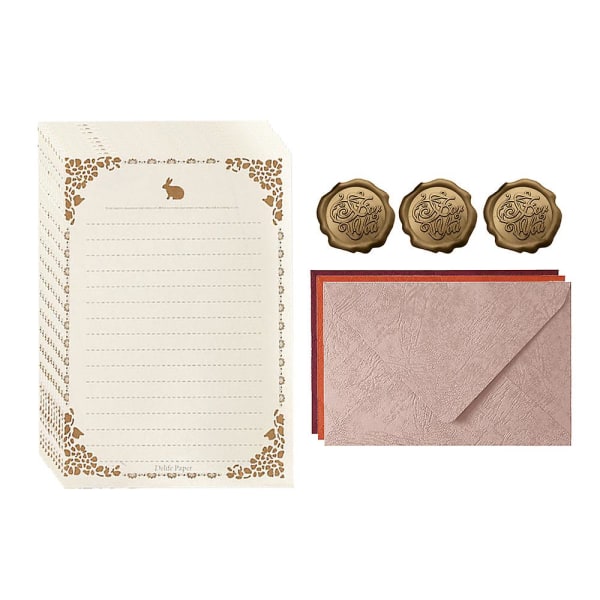 9 stk konvolutter, 30 ark papir, 16,5*11 cm/21*14,8 cm, rosa+oransje+rød, kortinvitasjonskonvolutter Pink*Orange*Red Style 2