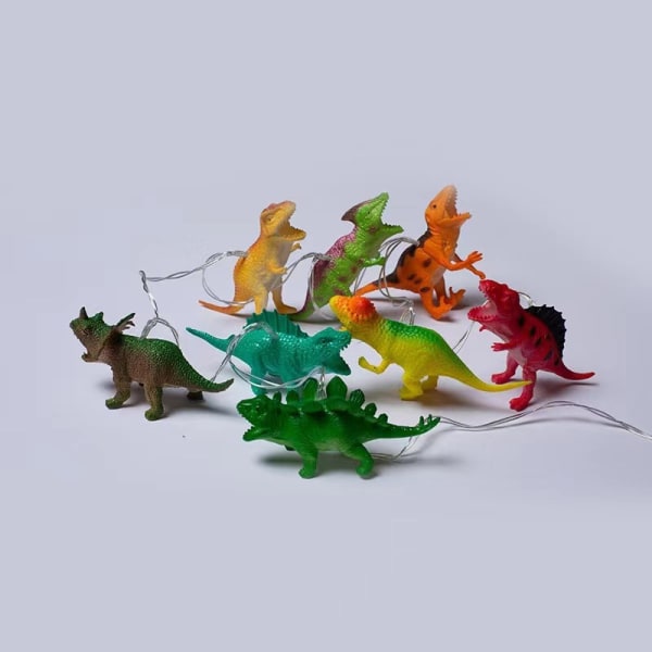 Batteridrevet Led Dino Legetøj String Lights Til Soveværelse Fødselsdagsgaver Juletræsfest (1,5 m)