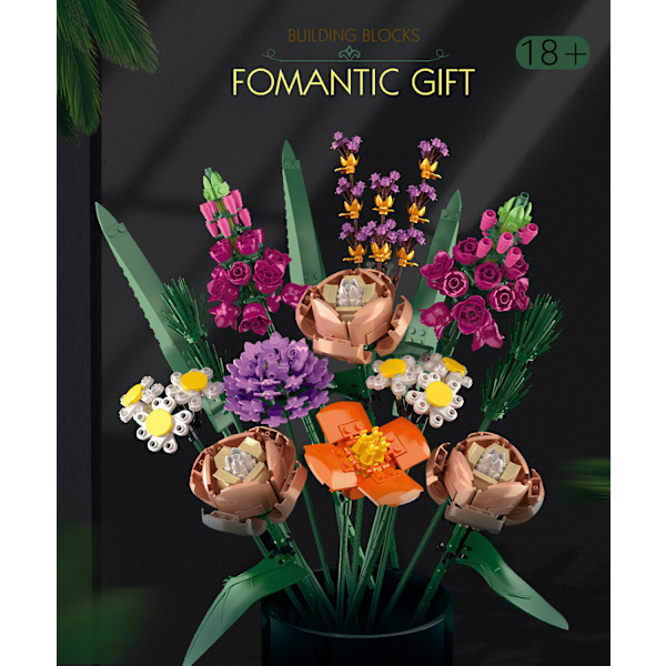 Flower bouquet set - artificial flowers with roses, decorative home accessories, gift for him and her(Wildflower Bouquet )