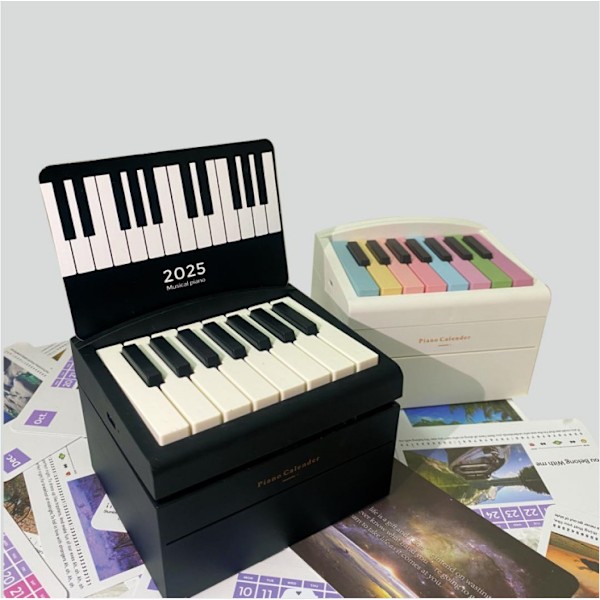 Digitalt Piano Taylor Kalender 2025 Mini Desktop Tillbehör Prydnader 52 Låtar Fan Present Julgåvor Black