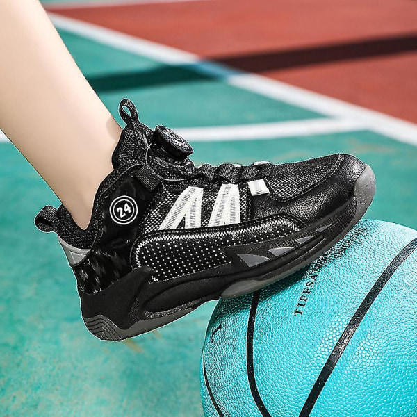 Barn Basketskor Mode Flickor Sneakers Andas Sportskor 3Al813 Black 35