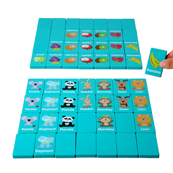 Kids Wooden Memory Matching Game Solitaire Concentration Board Game Puzzle Thinking Logic Training Toy Memory Card Gift