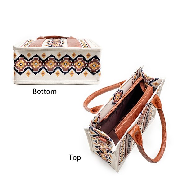 Wrangler Tote Western Wallet Dameskulder Boho Aztec håndveske