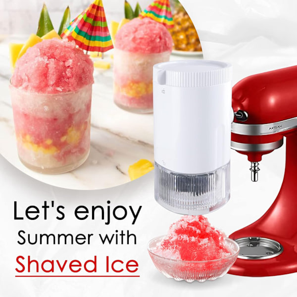 Jääraastin KitchenAid-yleiskoneeseen, lumikartiokone, jossa karkea ja hieno terä, 8 jäämuottia