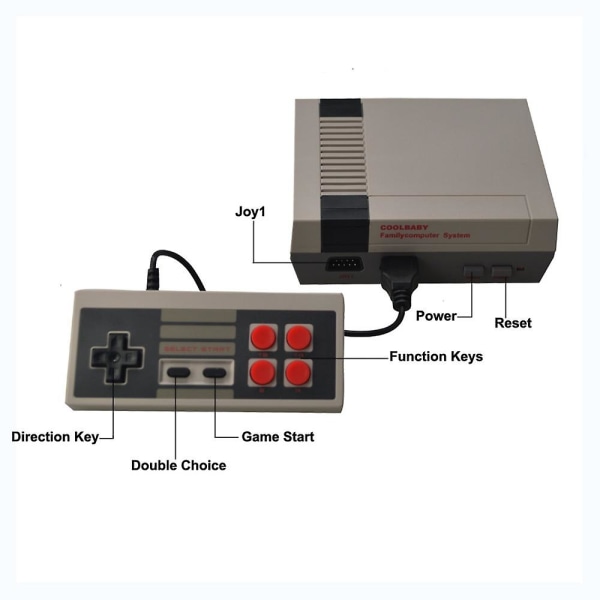 620 spelkonsol Nes spelkonsol 8-bitars spelkonsol Mini klassisk spelkonsol röd och vit maskinuppgraderingsversion four keys