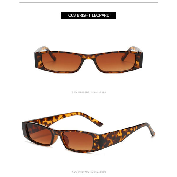 Vintage Square Pienet Aurinkolasit Cateye Naiset Aurinkolasit Silmälasit UV400 2 bright leopard
