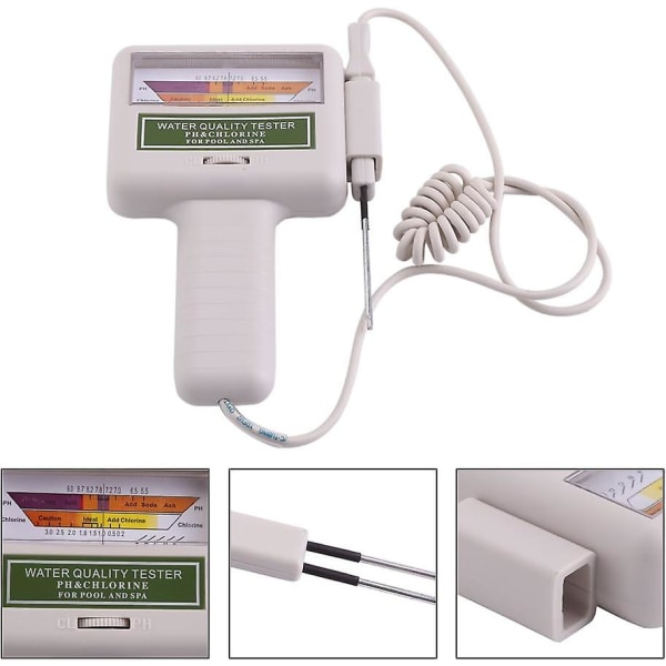 Vattenkvalitetsmätare - Ph- och klormätare för testning av pool, spa, akvarium och dricksvatten