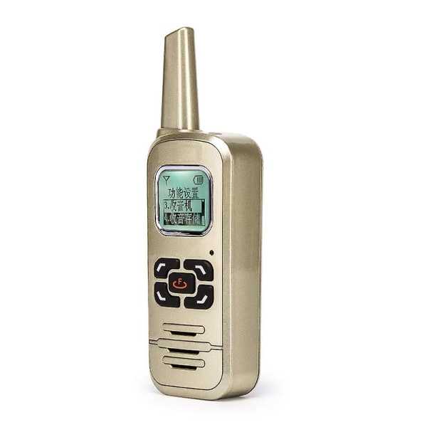 Pieni Fm-radion LED-näyttö Tm6p radiopuhelin 128 kanavaa kaksisuuntainen radio 400-520mhz radio 100 mailin radiopuhelin Gold