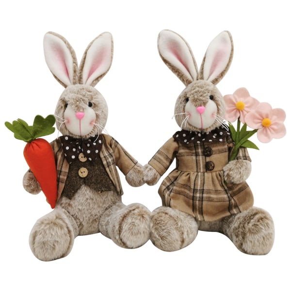 2 Pack Pehmo Pääsiäispupu Söpö Bunny Favor Figuuri, Kevät Pöytälomahuoneen koristeet