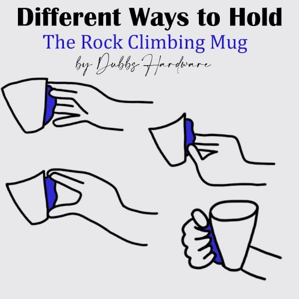 Hardware Rock Climbing Mug - Klätterutrustning - Climber Hold Mug - Rock Climbing Hold Mug - Bra träning för ditt grepp!