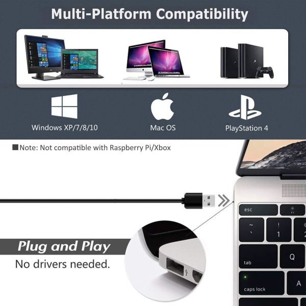 USB mikrofon, dator-PC-mikrofon med mute-knapp för streaming, podcasting, sånginspelning; Gaming Mic för bärbar dator Mac eller Windows