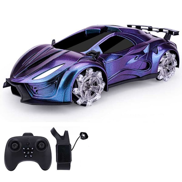 Kädenliikkeillä ohjattava RC-temppuauton, valot ja musiikki, suihkuava kädenliikkeillä ohjattava RC-auto 360° pyörii kaikilla pinnoilla käsin ohjattavat lelut