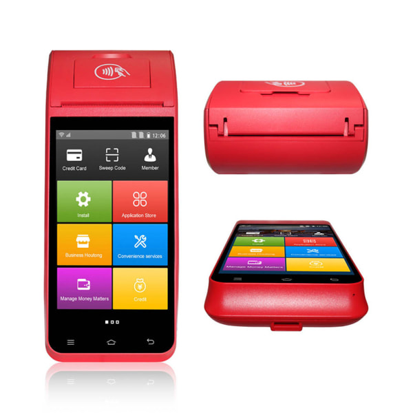 Bluetooth håndholdt kasseapparat alt-i-ett betalingsskanningskode bestillingsterminal