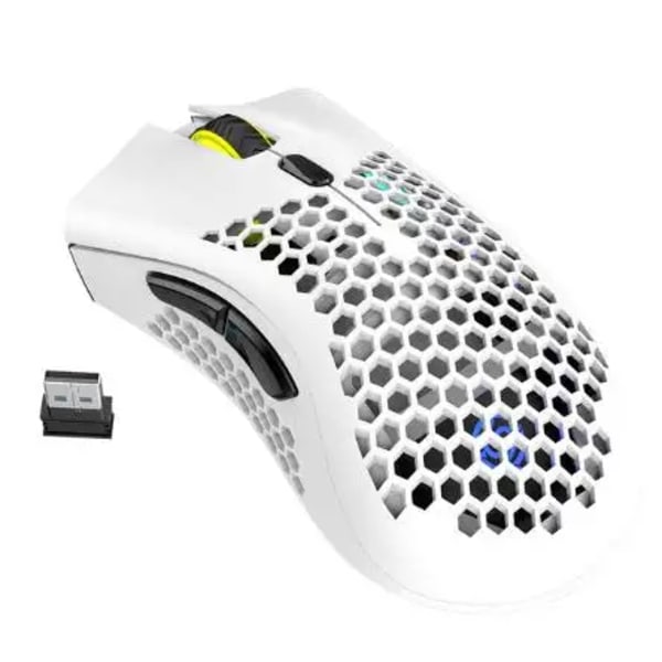 Gaming Trådlös mus Rgb Dual-mode Gaming Mekanisk Macro Dator Notebook Mus Vit