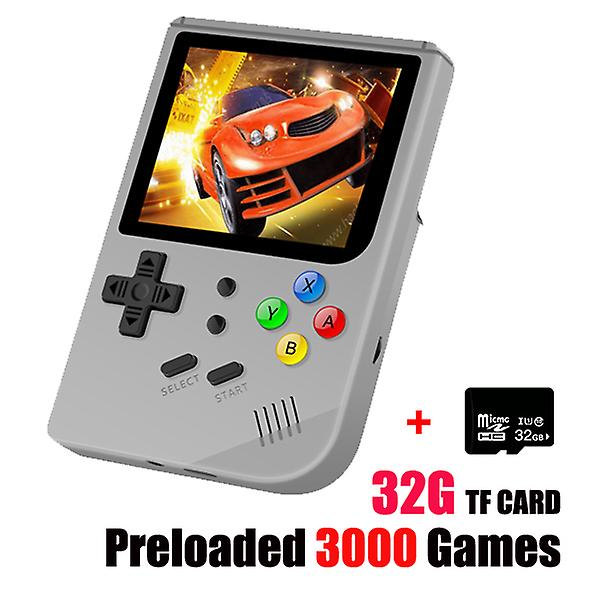 2019 Portable New Rg 300 Video Games Consola 3000 Retro Games Ps1/cps1/fc Retro Game 300 Gratis 32g Tf Card Tony System Handhe grey