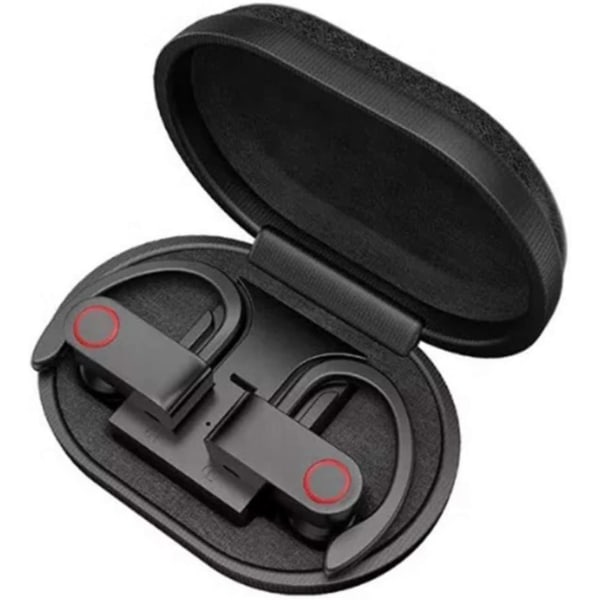 True Wireless Earbuds Bluetooth 5.0-hörlurar, Sport In-Ear TWS Stereo Mini Headset med mikrofon HiFi Bass IPX7 vattentät, One Step Instant Pair