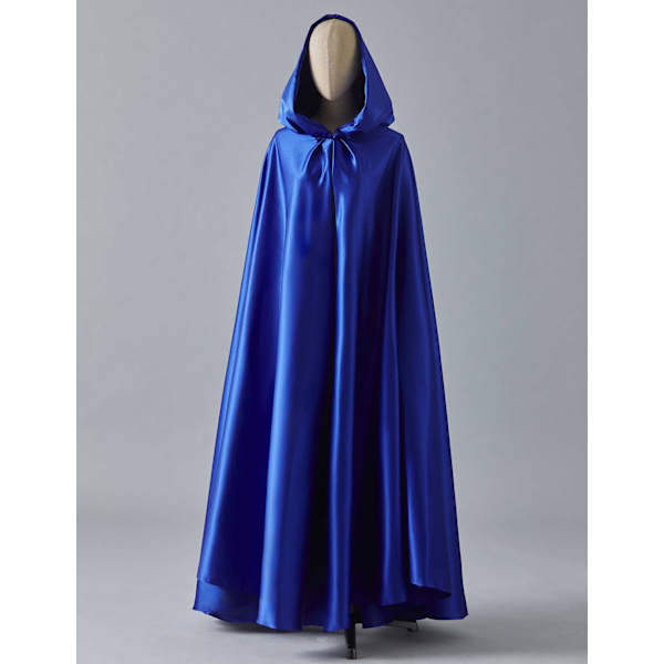 Witchcraft Royal Blue Solmio Keskiaikainen kaapu Halloween-hupullinen viitta Pitkä viitta U