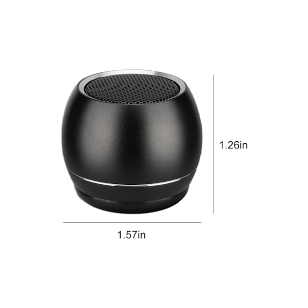 Liten Bluetooth högtalare, Bärbara Bluetooth högtalare, Trådlös högtalare med kraftfull basljud Stereoparning（svart）