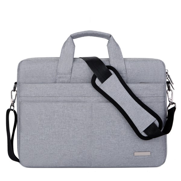 Gray Laptop Bag 15.6 Inch Waterproof Briefcase PC Bag Tablet Computer Satchel Shoulder Bag Gift for Men Women College Class Work Business Travel,41cm