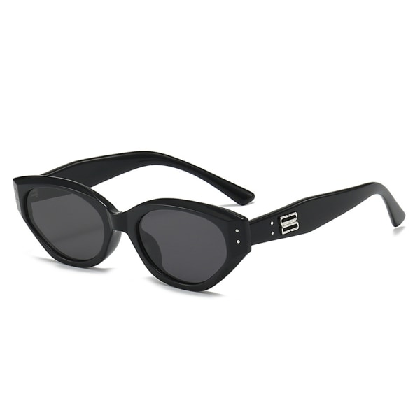 Oversize solbriller kvinder med sorte polariserede glas UV400 Gave til mor