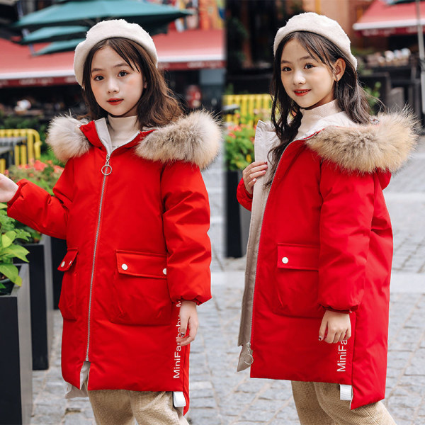 Vintervarma jackor för flickor Mode pälshuva Barn flickor Vattentät  ytterkläder Barn bomullsfodrade parkas 5aa1 | Fyndiq