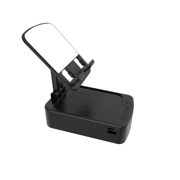 Mobiltelefonstativ med trådløs Bluetooth-høyttaler og sklisikker base for iPhone