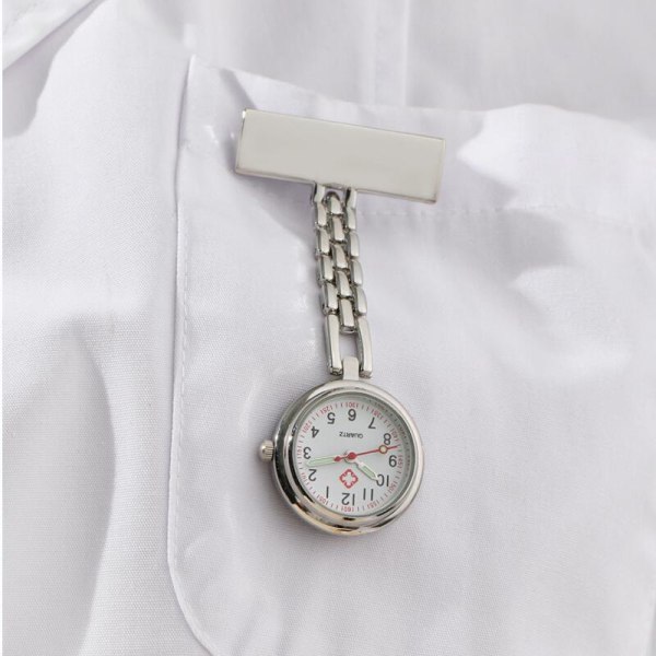 2 st fickbroschklämma Fob Medicinsk sjuksköterskeklocka Watch för sjukhusläkare omvårdnadsklocka
