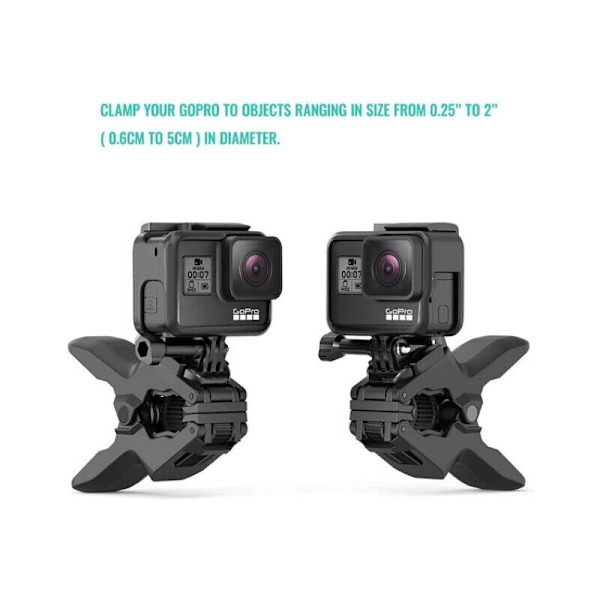 Fleksibel Klemmemontering med Klemmearm til GoPro Hero 10, 9, 8, 7, Max, Fusion, 6, 5