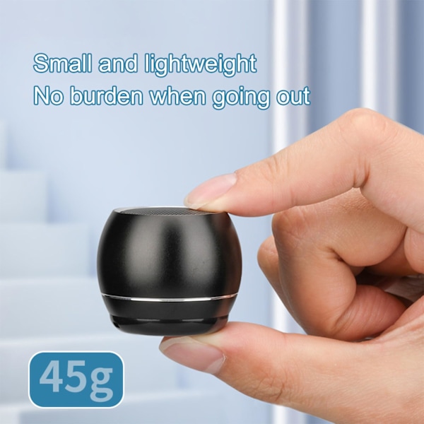 Liten Bluetooth högtalare, Bärbara Bluetooth högtalare, Trådlös högtalare med kraftfull basljud Stereoparning（svart）