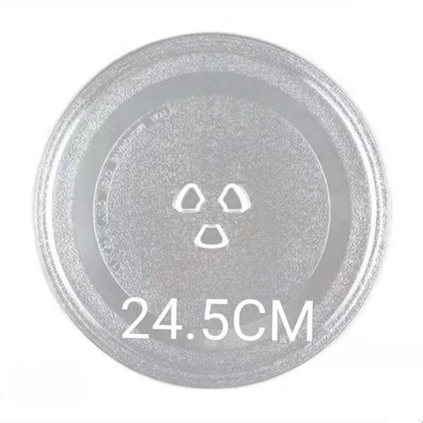 Diameter 9,6 tommer/24,5 cm fortykket varmebestandig mikroovn glasplade Tilbehør til pladespiller