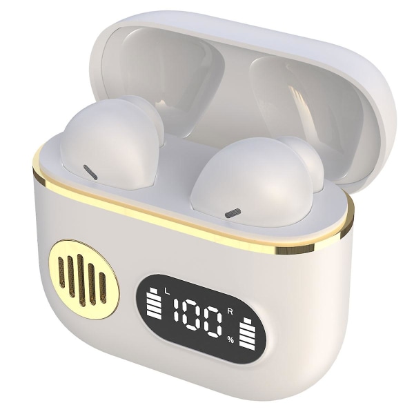 Bluetooth kuulokkeet, langattomat Bluetooth 5.1 -nappikuulokkeet LED- power , langattomat kuulokkeet mikrofonilla, iPhone Androidille white