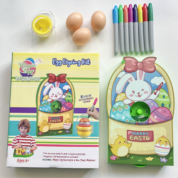 Dekorationssats för påskägg Söt kanin gör-det-själv-äggdekoration påskleksak set för barn