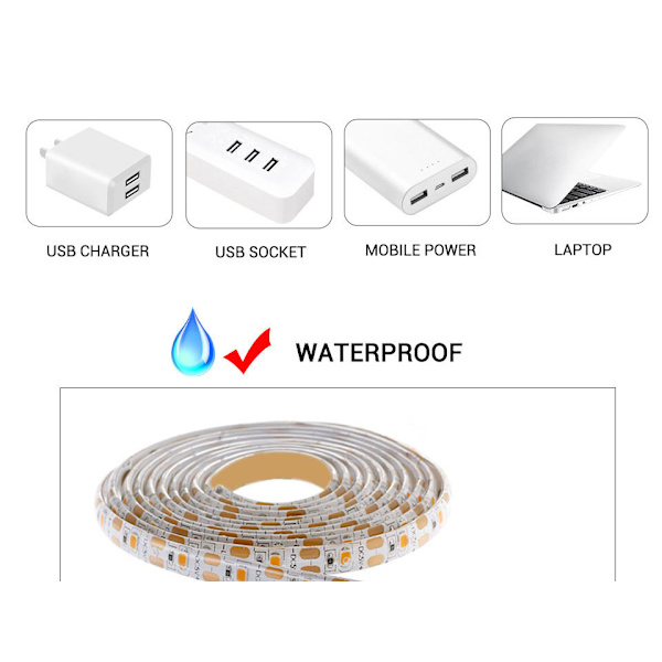 LED 5V fuldt spektrum plantevækstlys USB-plantelys med rør velegnet til plante- og blomsterdrivhustelt hydroponics 5M