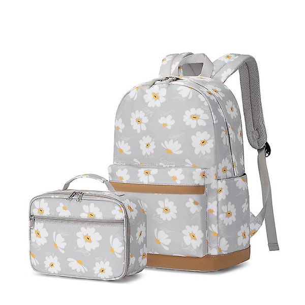 2-osainen Daisy Print set Tyttöjen koululaukku Pieni koululaukku