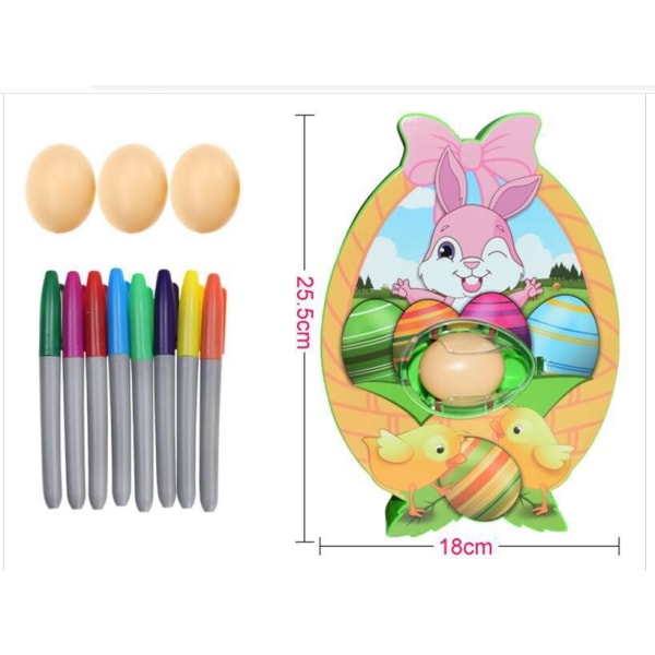 Påskeæg dekorationssæt Sød kanin DIY æg dekoration påske LEGETØJ Gavesæt til børn