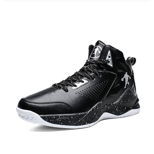 Basketskor för män med snörning High Top Sneakers Herr Retro Basketskor Andas Trend Herr Sneakers Promenadskor black 41