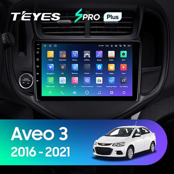 För Chevrolet Aveo 3 2016 - 2021 Bilradio Multimedia Videospelare Navigering GPS Android 10 No 2din 2 Din DVD Aveo3 SPROp 64G